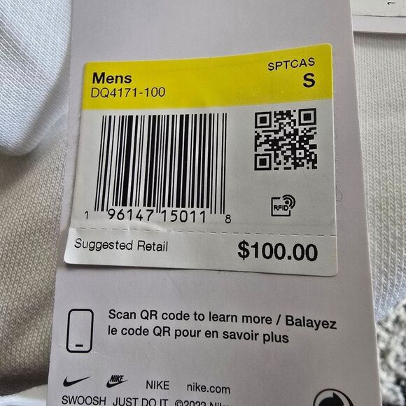 Nike Have A Nike Day French Terry Pullover Hoodie DQ4171-100 White Men's Size's - Picture 8 of 8